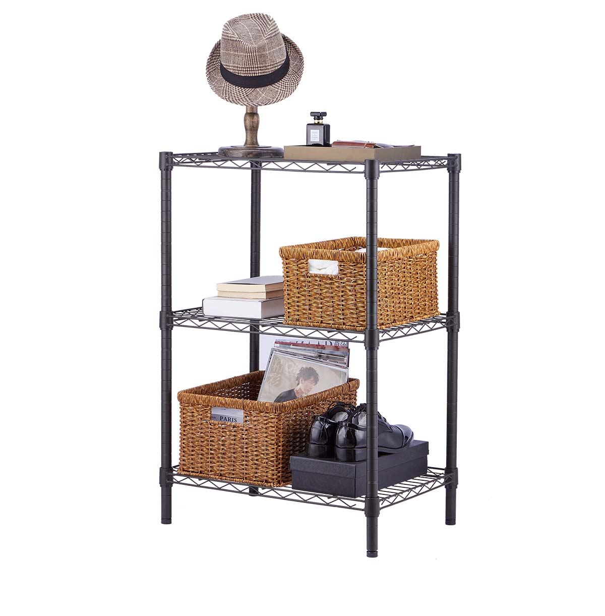 3-Tier Metal Display Shelving / Wire Shelving Unit