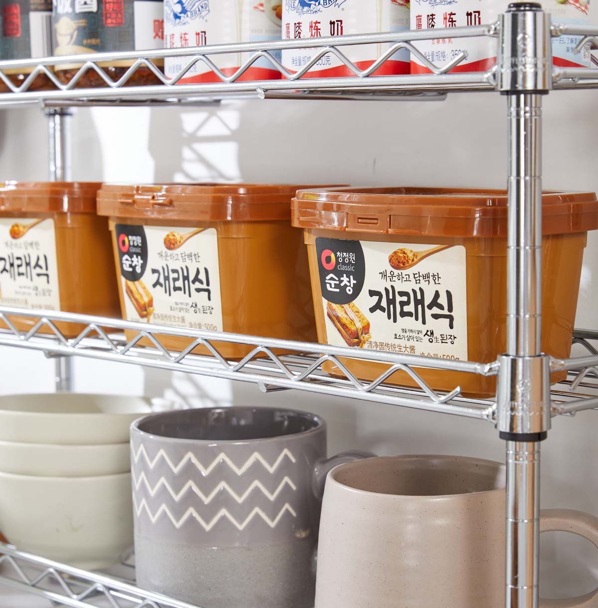 white metal garage shelving Processing