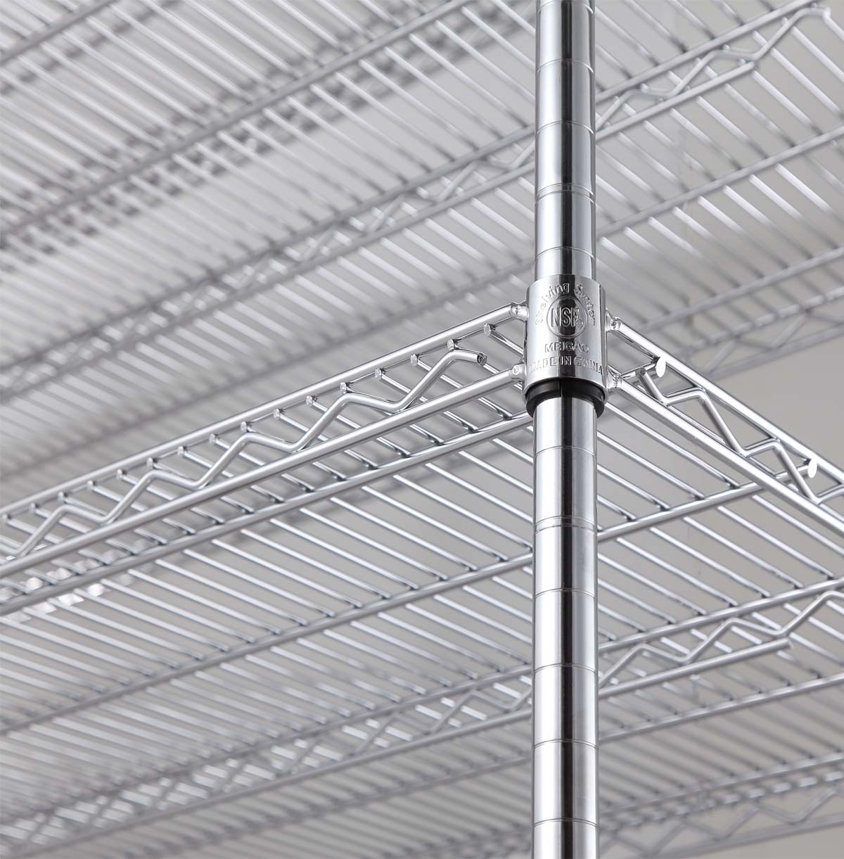 5-Tier Wire Shelving Unit / Steel Organizer Wire Rack Chrome / Custom Steel Wire Racks 