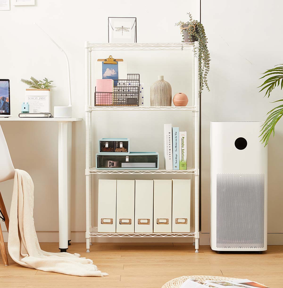 4-Tier Bookshelf / Book Storage Rack / Adjustable Book Case