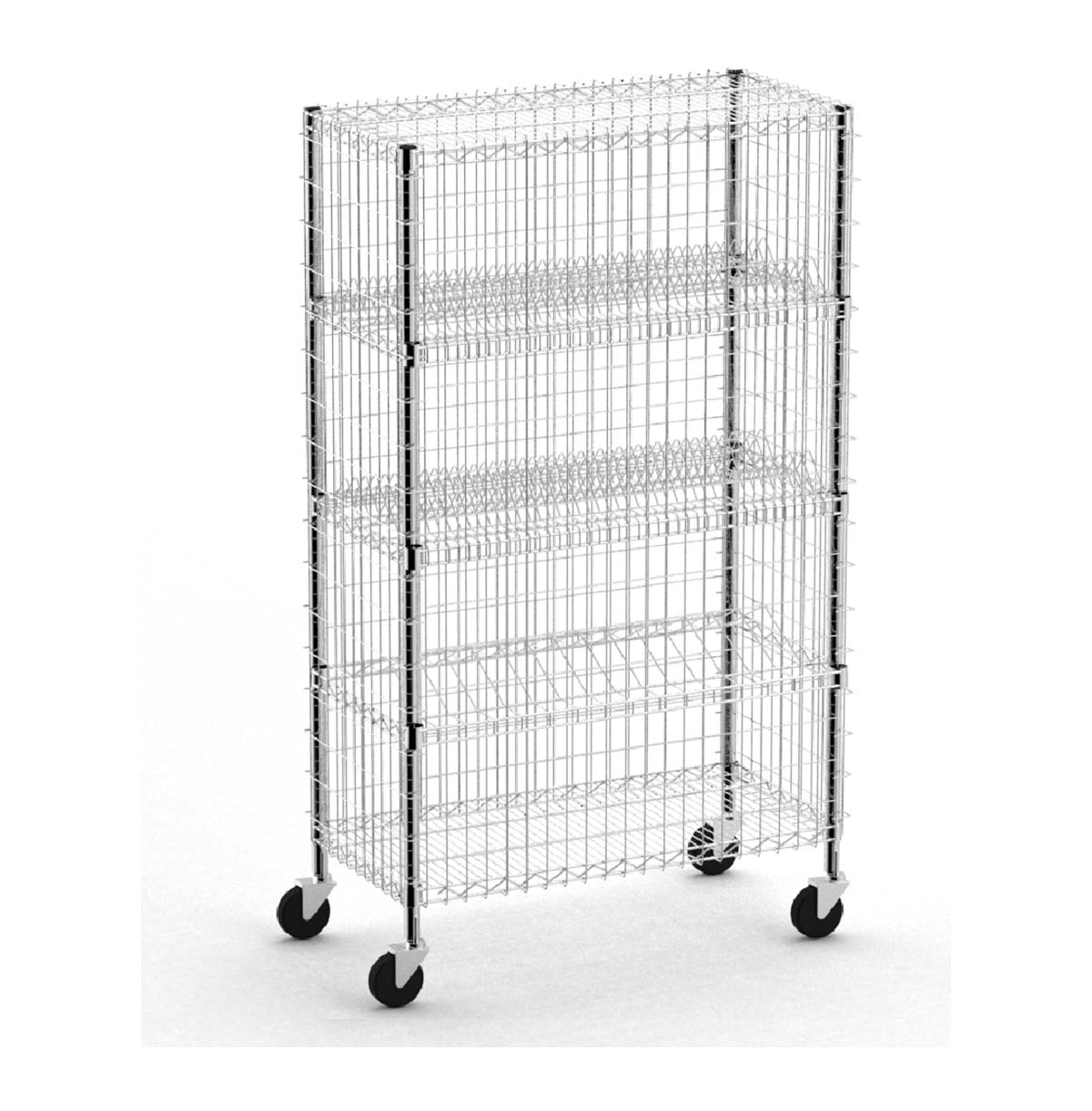 Heavy Duty Steel Security Cart / Custom Steel Wire Racks / Steel Wire Racking