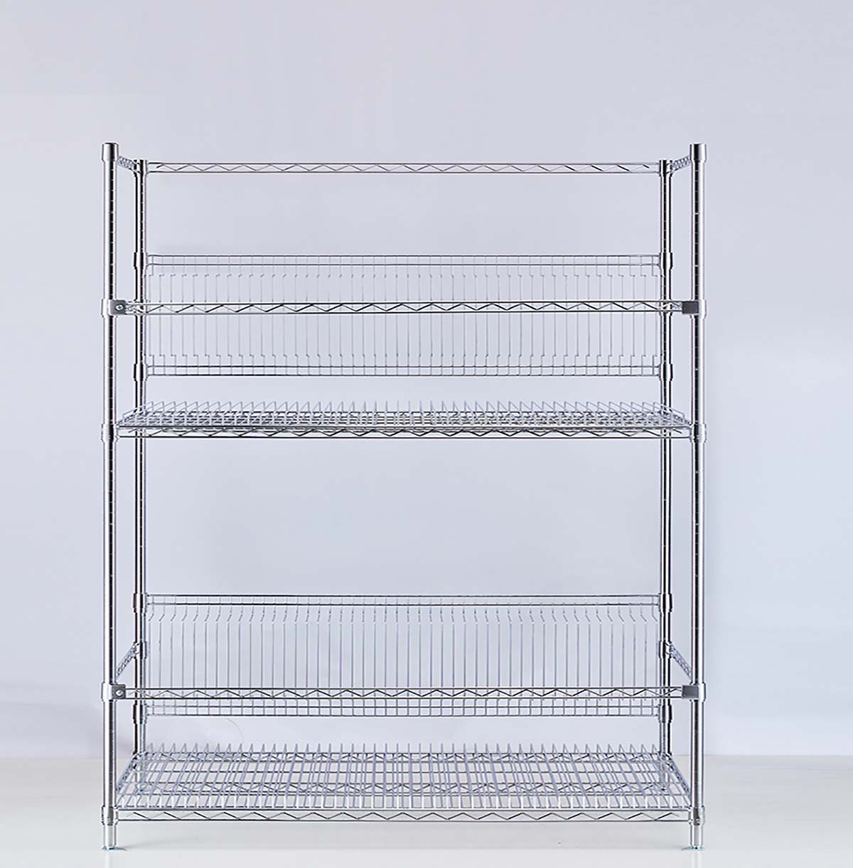 Wire Shelving Unit / Steel Organizer Wire Rack Chrome / Custom Steel Wire Racks