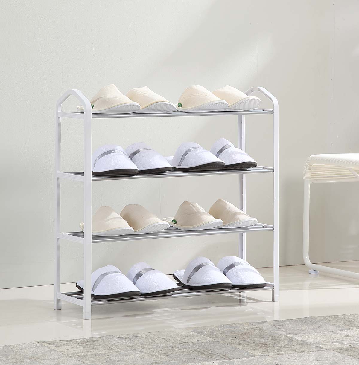 storage shelving unit white