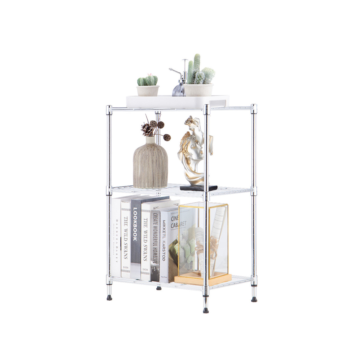 MZG Wire Storage Shelving 3-Tier, Chrome