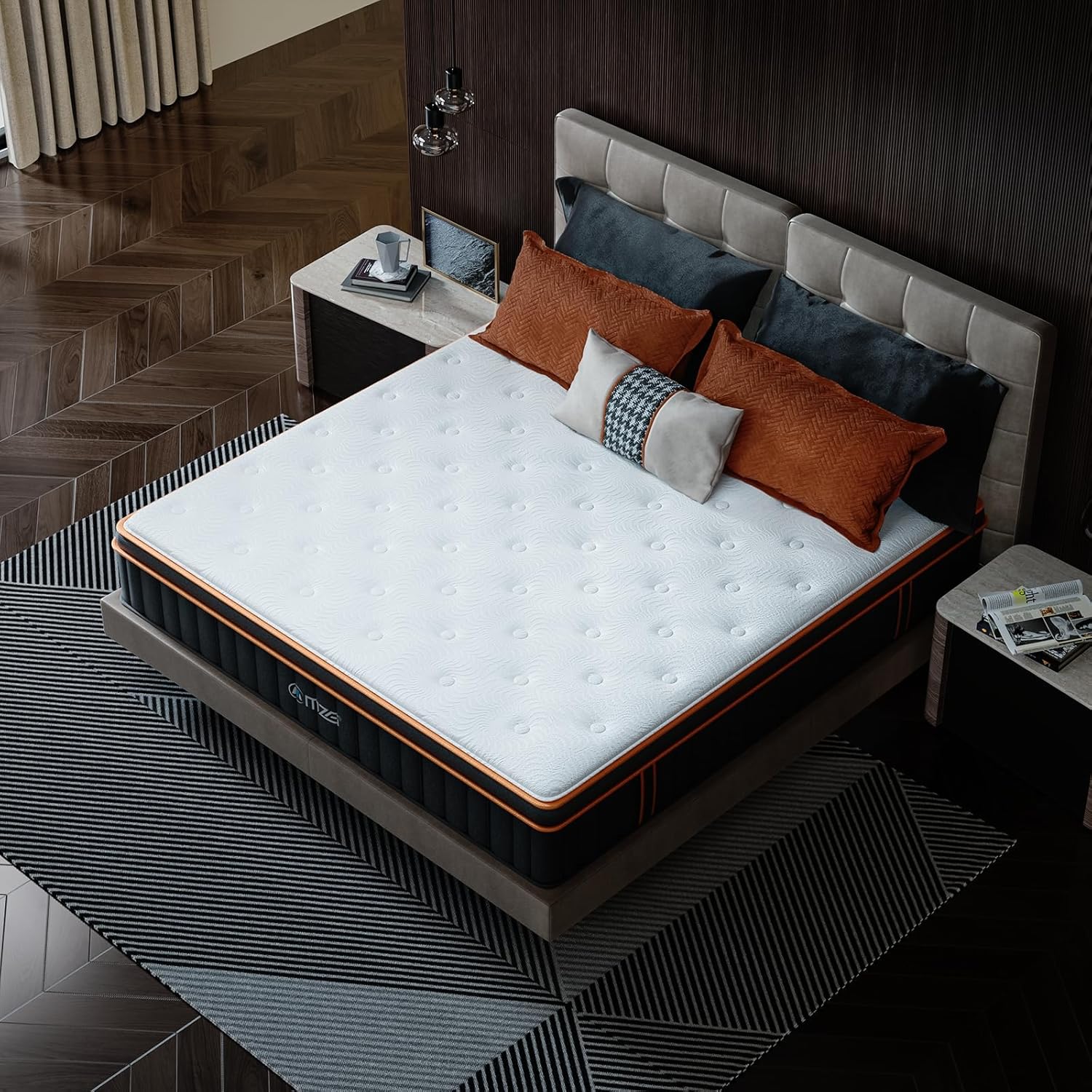 14 Inch King Size Plush Hybrid Mattress, Gel-Infused Memory Foam Pillow Top & Individually Wrapped Pocket Coils, Cooling & Breathable, CertiPUR-US Certified, Fiberglass-Free, Mattress in a Box