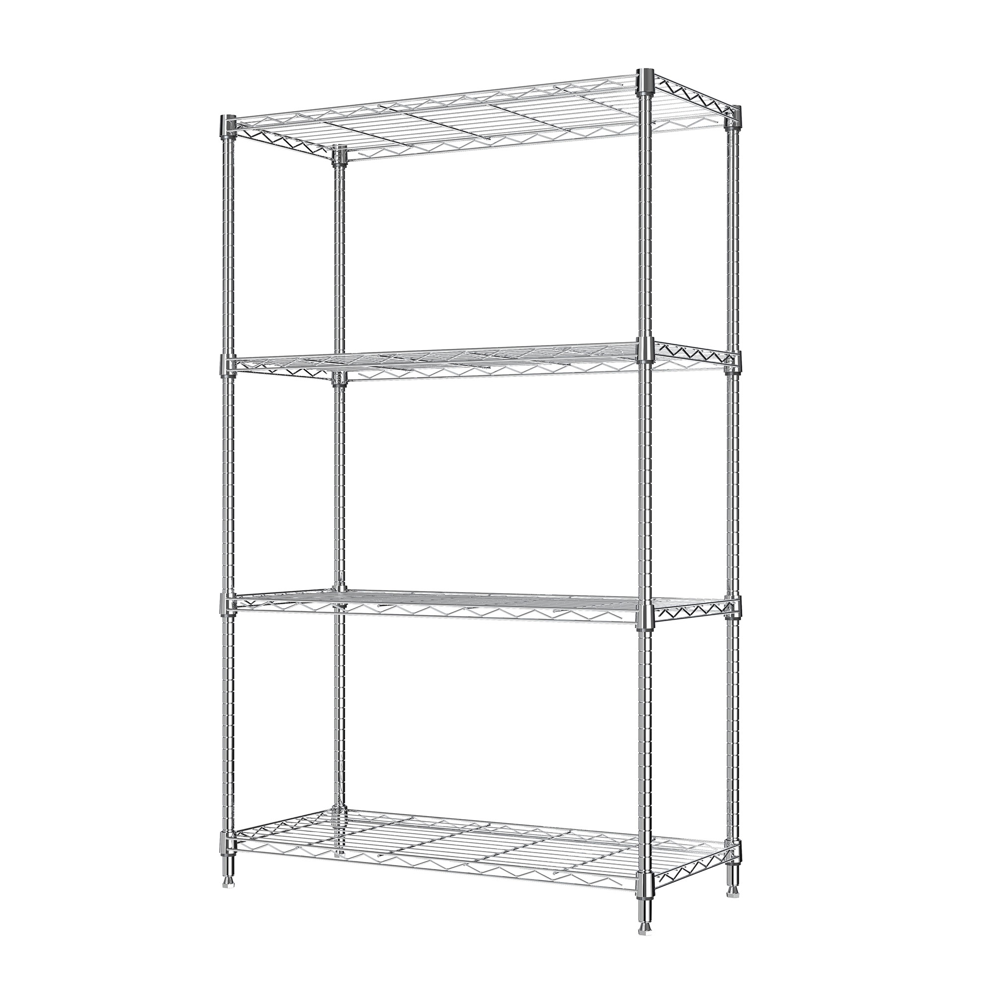 NSF 4-Tier Chrome Wire Shelving Unit