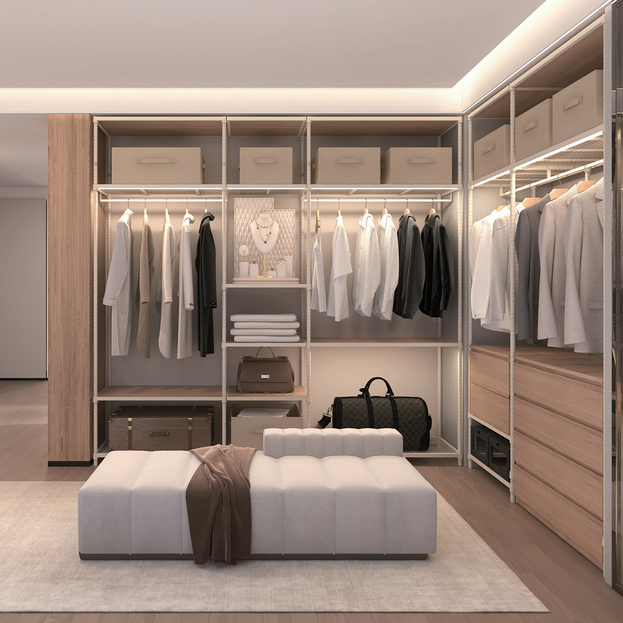 Metal Walk-In Closet Systems