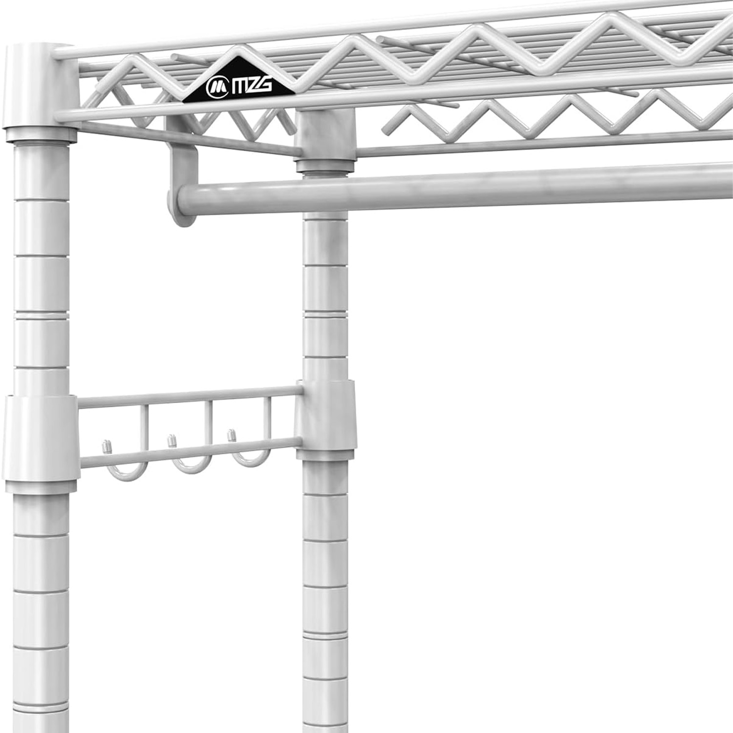 Adjustable Wire Shelving Clothes Rack with Rods