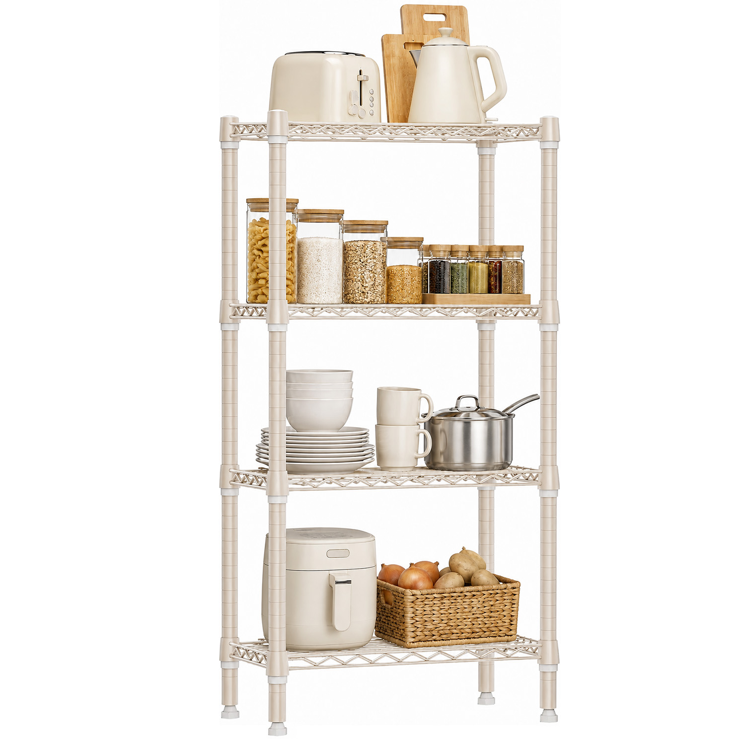 High Quality Metal 4 Layer Cosmetic Wire Display Racks
